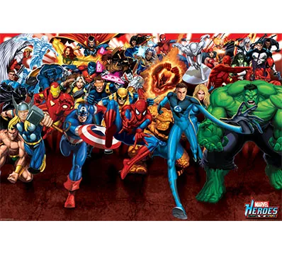 MARVEL HEROES (ATTACK) - MAXI POSTER
